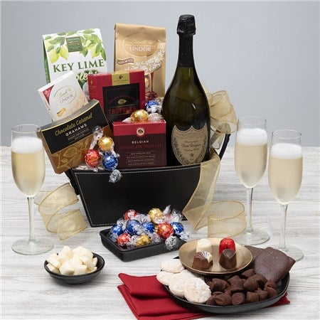 Champagne &amp; Truffles Gift Basket - Dom Perignon