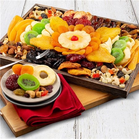 Dried Fruit &amp; Nut Platter; fruit and nut baskets
