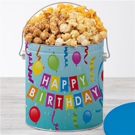 Happy Birthday Popcorn Tin