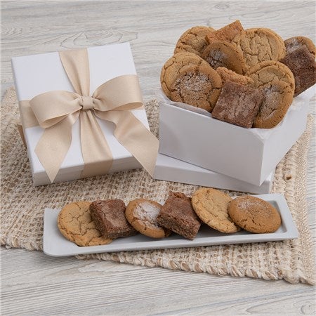 Let It Snow Vanilla and Blondie Baked Goods Gift Box 