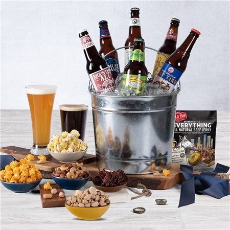 Microbrew Beer Bucket Gift Basket - 6 Beers 4500