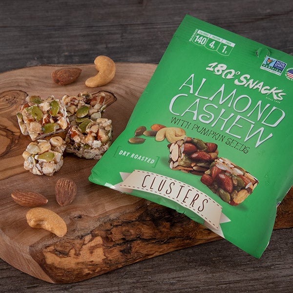 Almond Cashew Clusters with Pumpkin Seeds by 180 Snacks - 1 oz. -