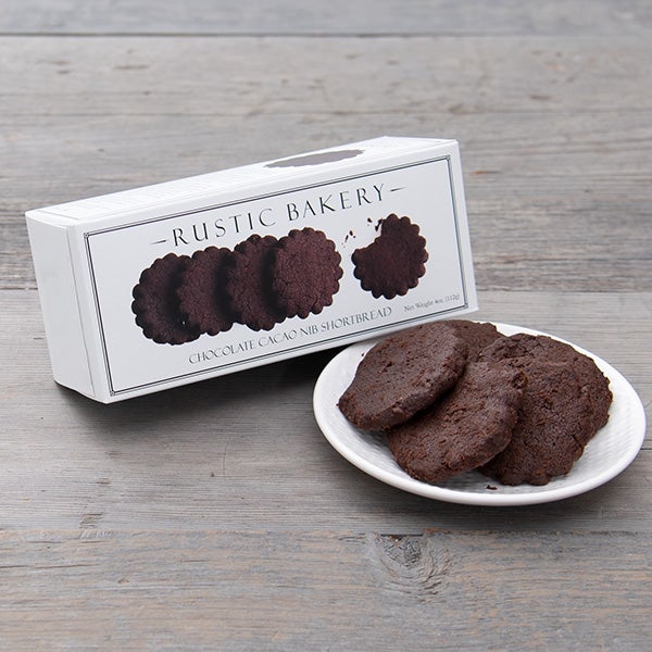 Chocolate Cacao Nib Shortbread Cookies by Rustic Bakery - 4 oz. -                                    